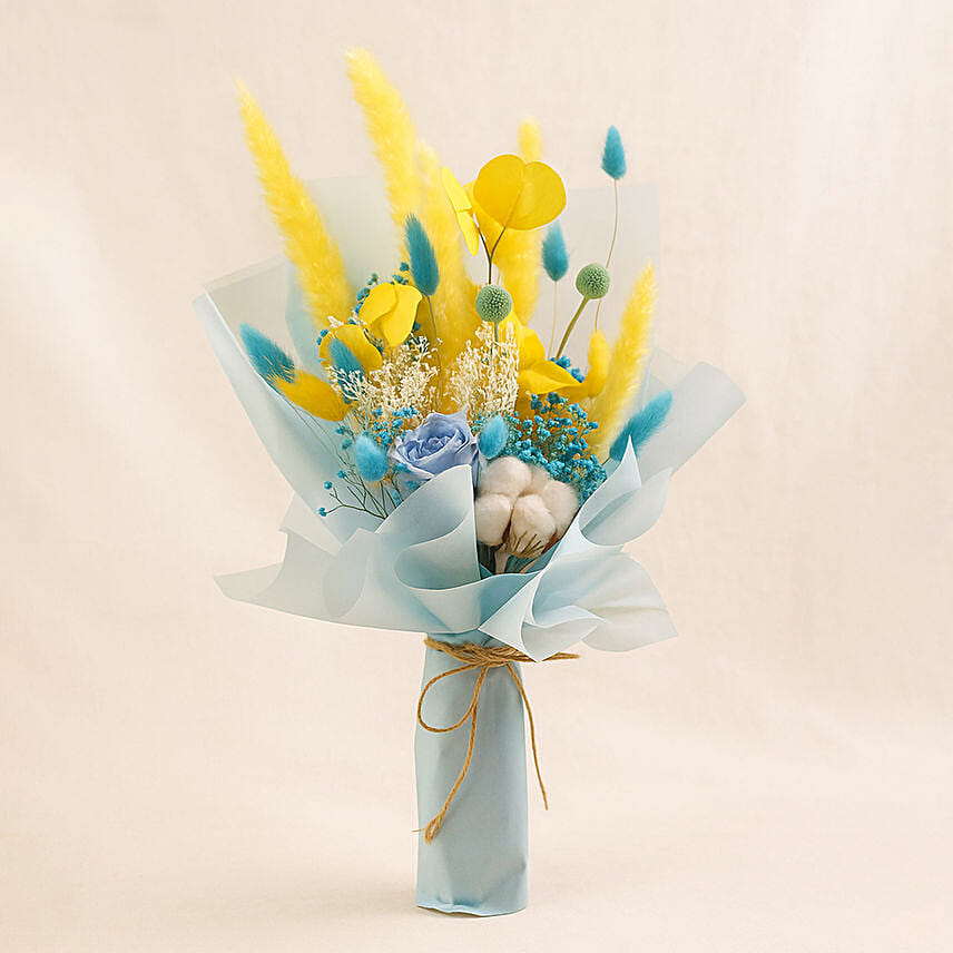 Beautiful Mixed Preserved Flowers Bouquet: Dried Flower Bouquets Singapore