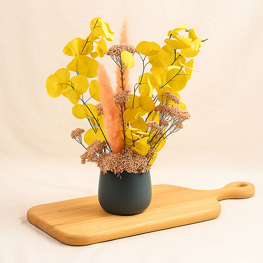 Lively Forest Vase Arrangement: Dried Flowers