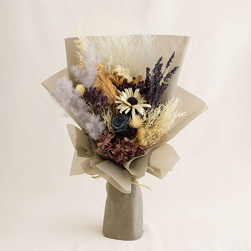 Lovely Mixed Preserved Flowers Bouquet: Dried Flower Bouquets Singapore
