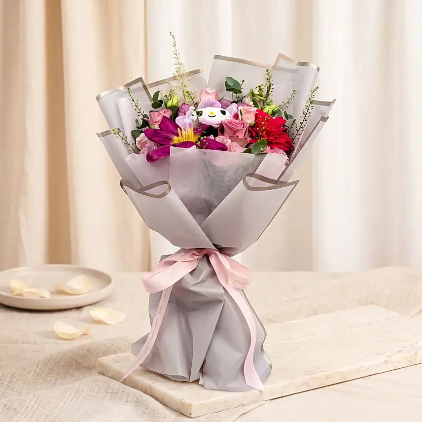 Bloom Buddies - Kuromi Purple Charm Bouquet