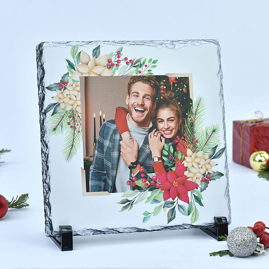 Christmas Greetings Stone Frame