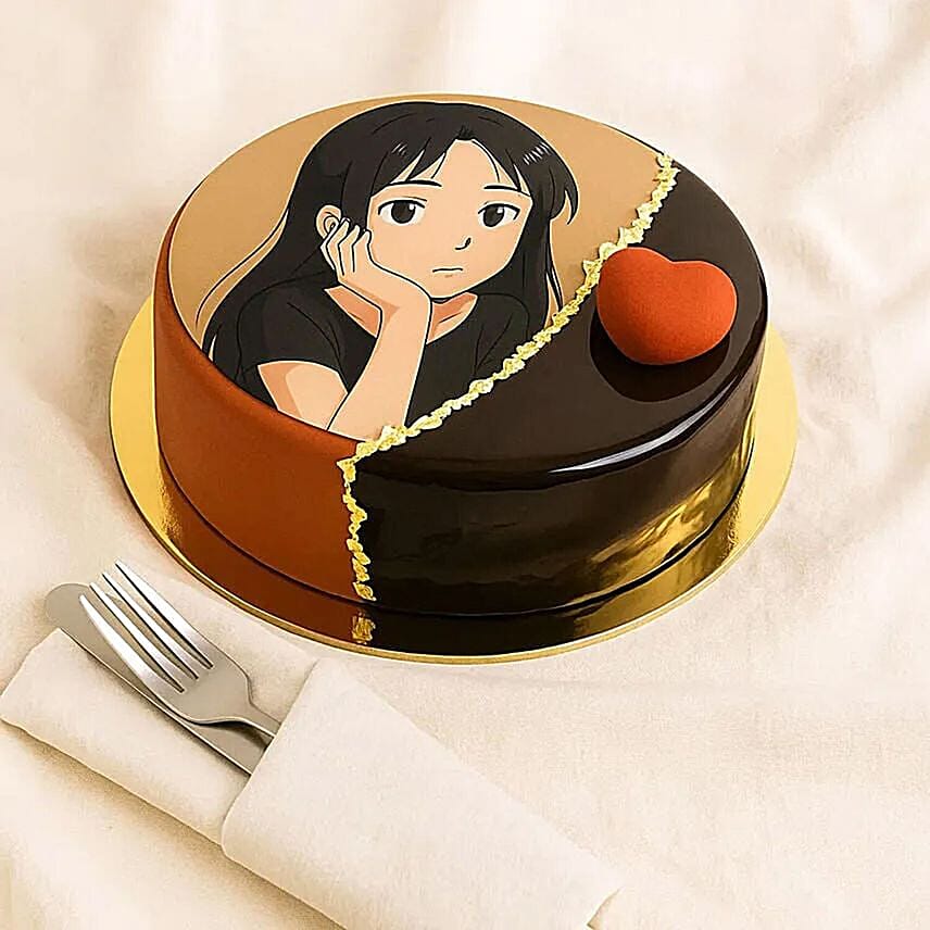 Custom Ghibli Dream Choco Photo Cake
