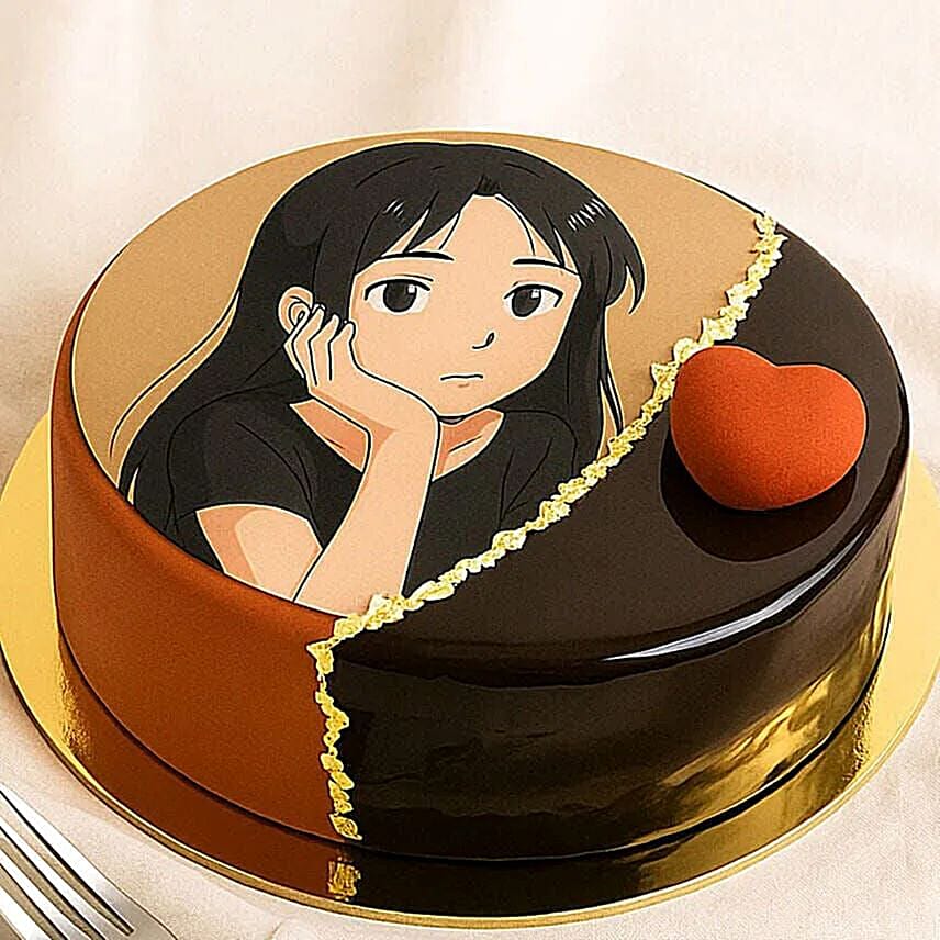 Custom Ghibli Dream Choco Photo Cake