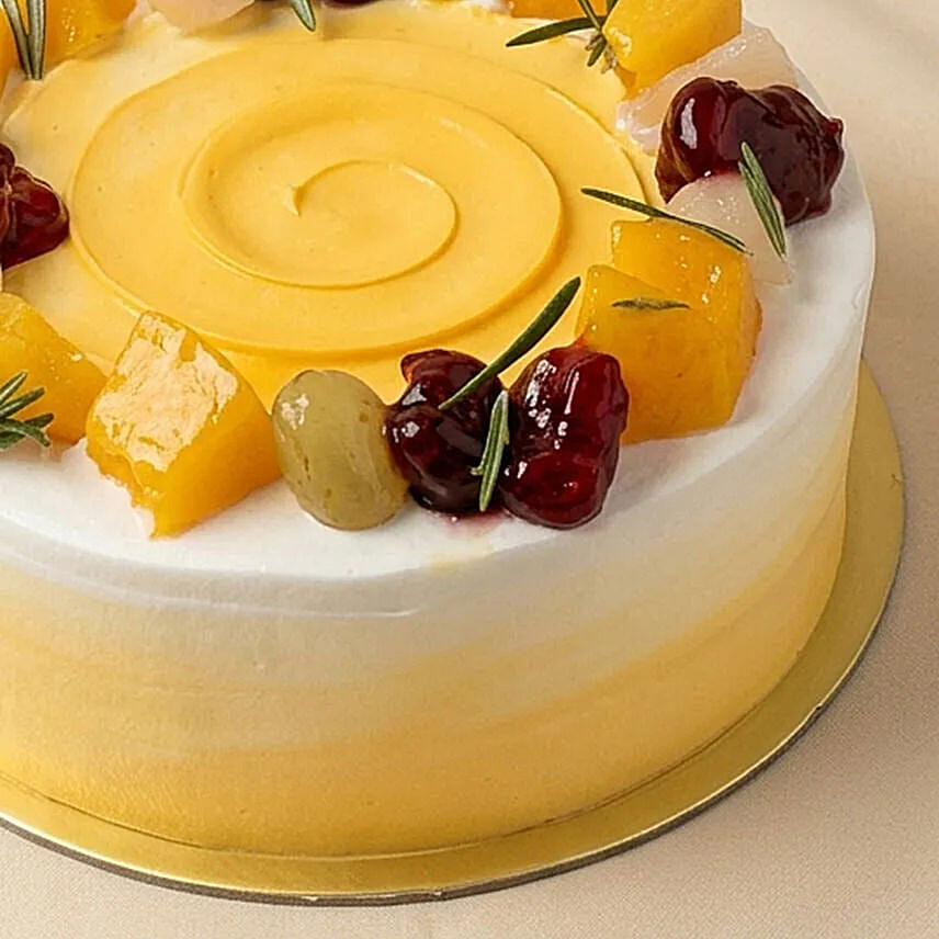 Eggless Chantilly Fruit Cake For Birthday Party