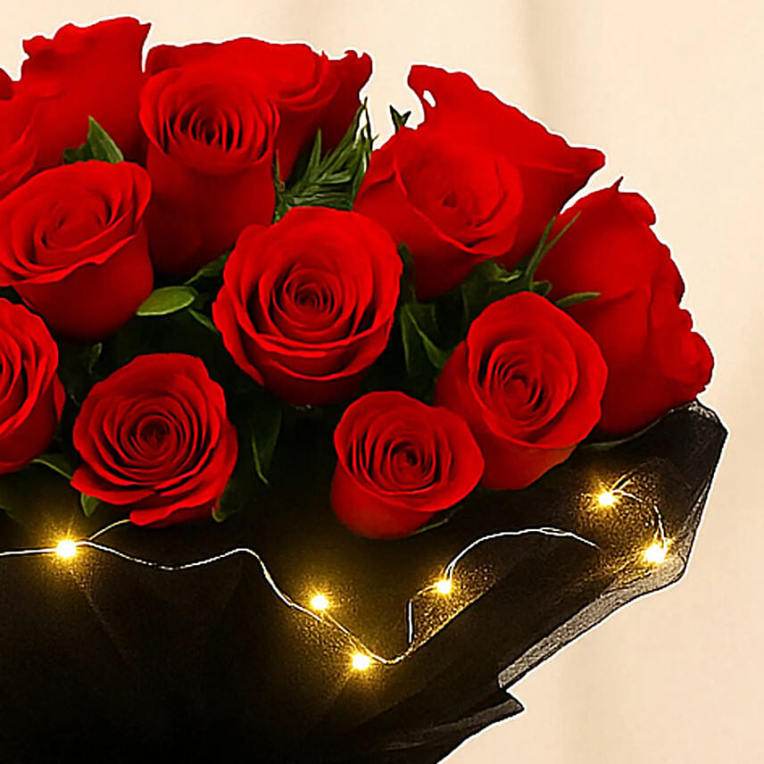 LED Elegance Roses Embrace Bouquet