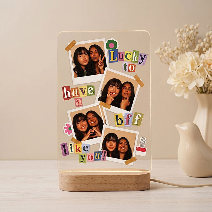 Personalised BFF Photo Collage LED Lamp