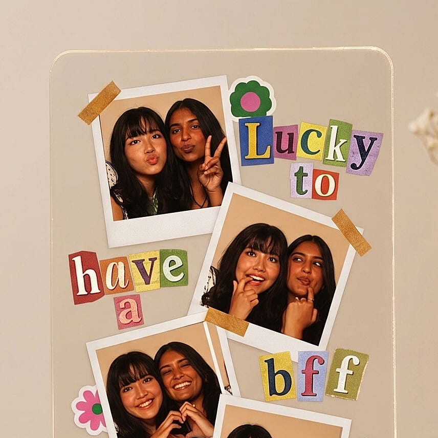 Personalised BFF Photo Collage LED Lamp