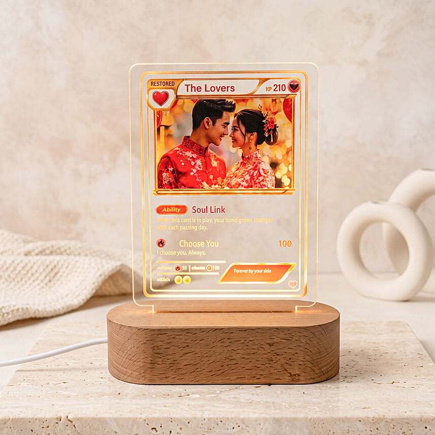 Personalised Pokemon Card Acrylic LED Lamp