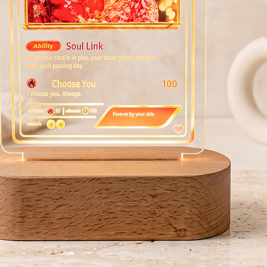 Personalised Pokemon Card Acrylic LED Lamp