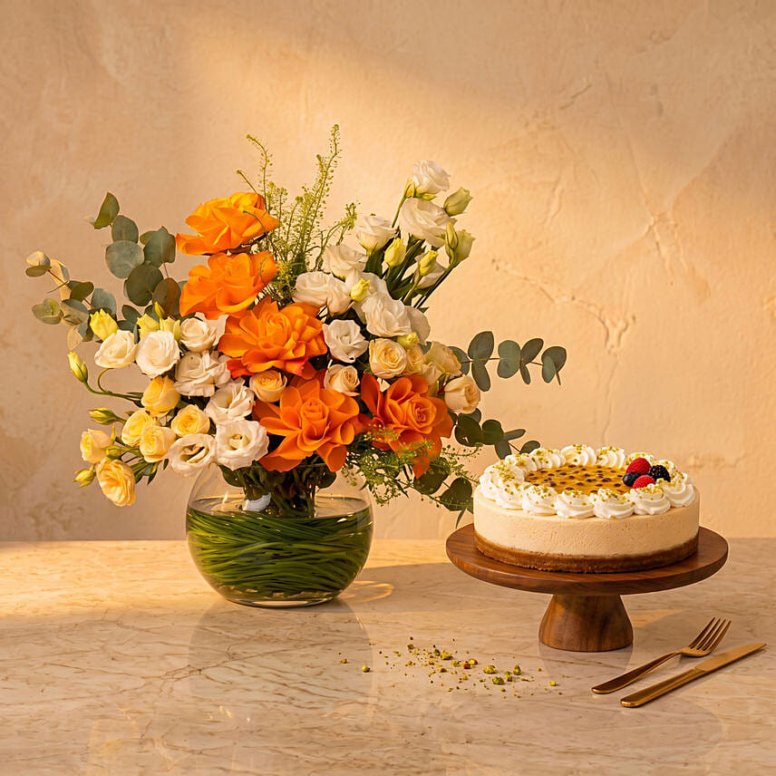 Petal Stories - Amber Joy Flower Vase & Cake Set
