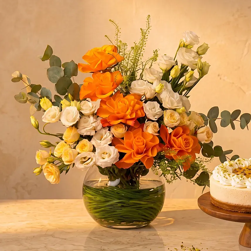 Petal Stories - Amber Joy Flower Vase & Cake Set