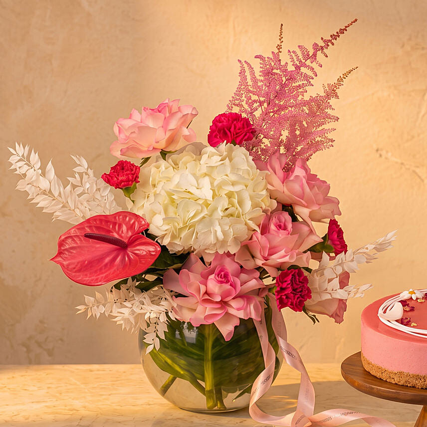 Petal Stories - Blush Charm Flowers & Cake Set