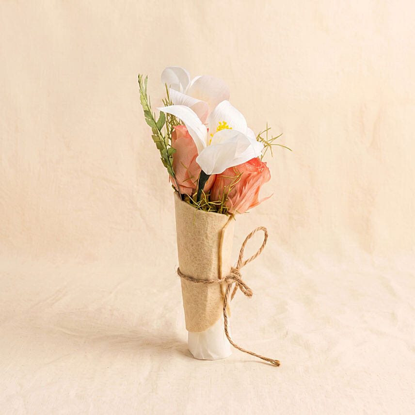 Preserved Rose and Lily Jellycat Smiling Face Bouquet