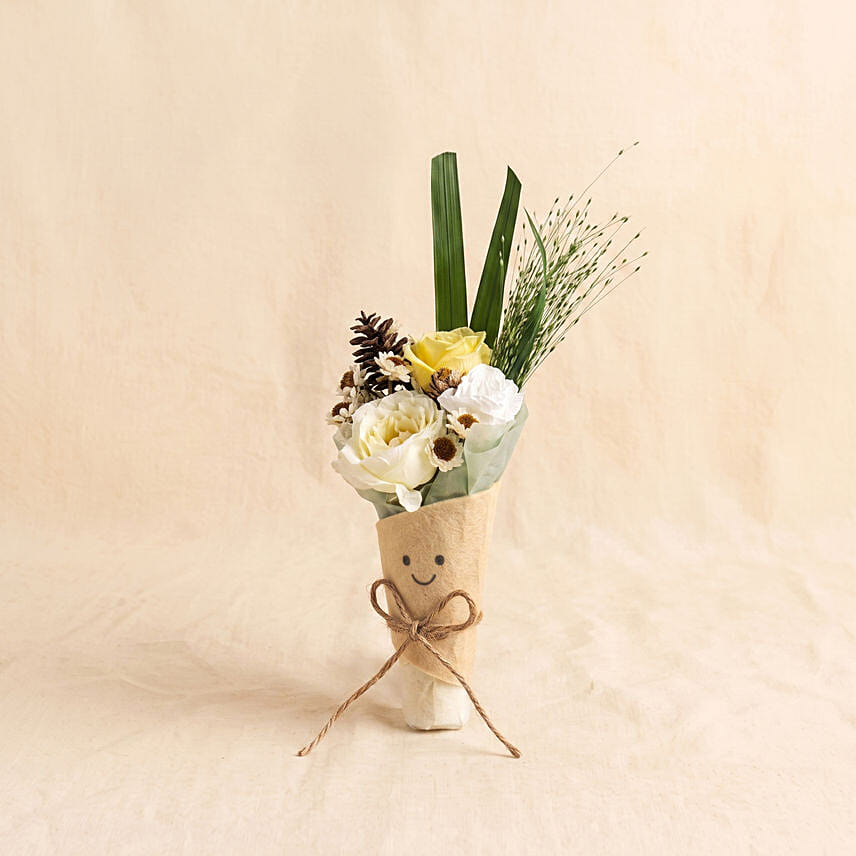 Preserved Rose & Austin Jellycat Bouquet