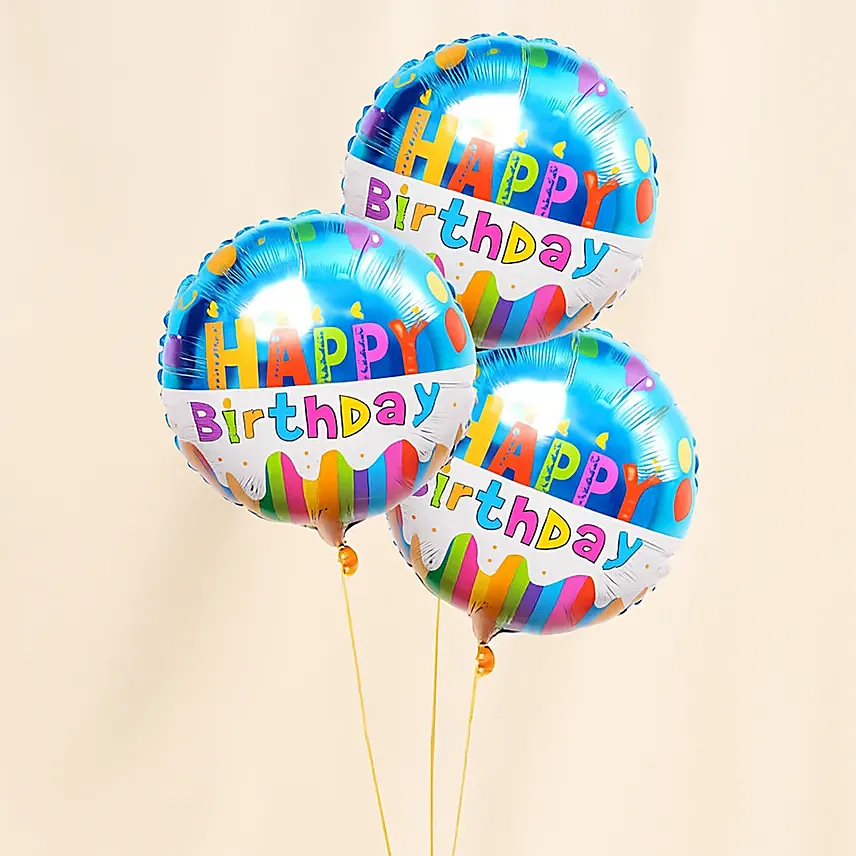 Bouquet of 3 Happy Birthday Balloon: Balloons