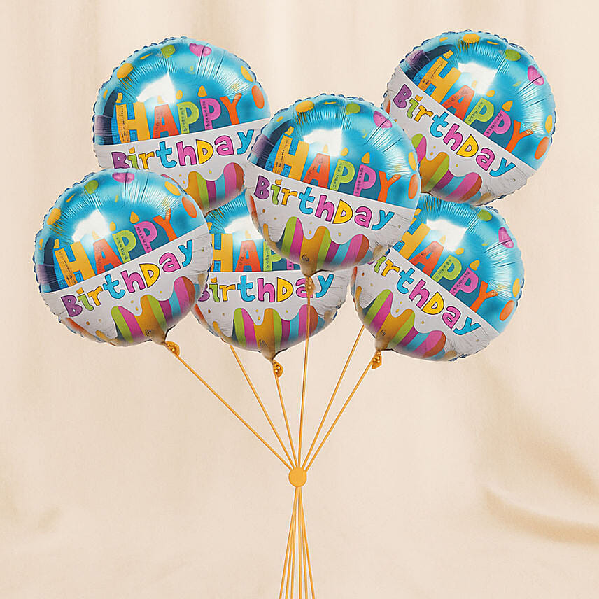 Bouquet of 6 Happy Birthday Balloon: Balloons