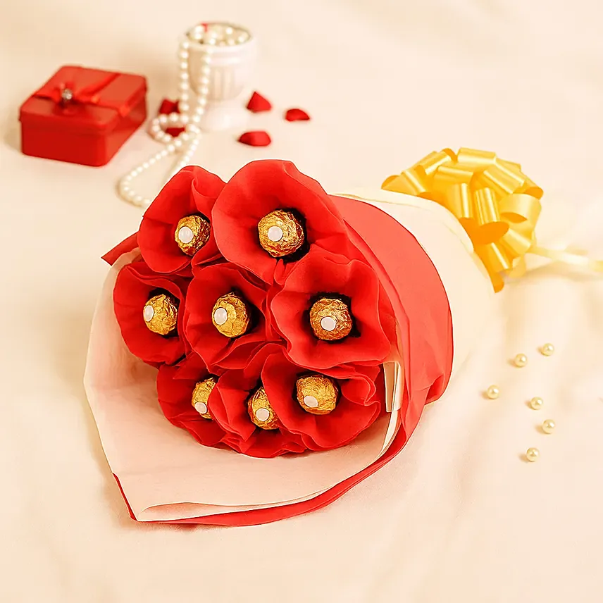 Ferrero Rocher Bouquet 8 Pcs Ferrero Rocher Bouquet 8 Pcs: Chocolate Bouquets