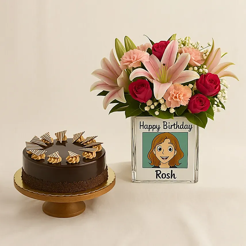 Personalise Your Ghibli Birthday Cake And Flowers Personalise Your Ghibli Birthday Cake And Flowers: Lily Flower Bouquets