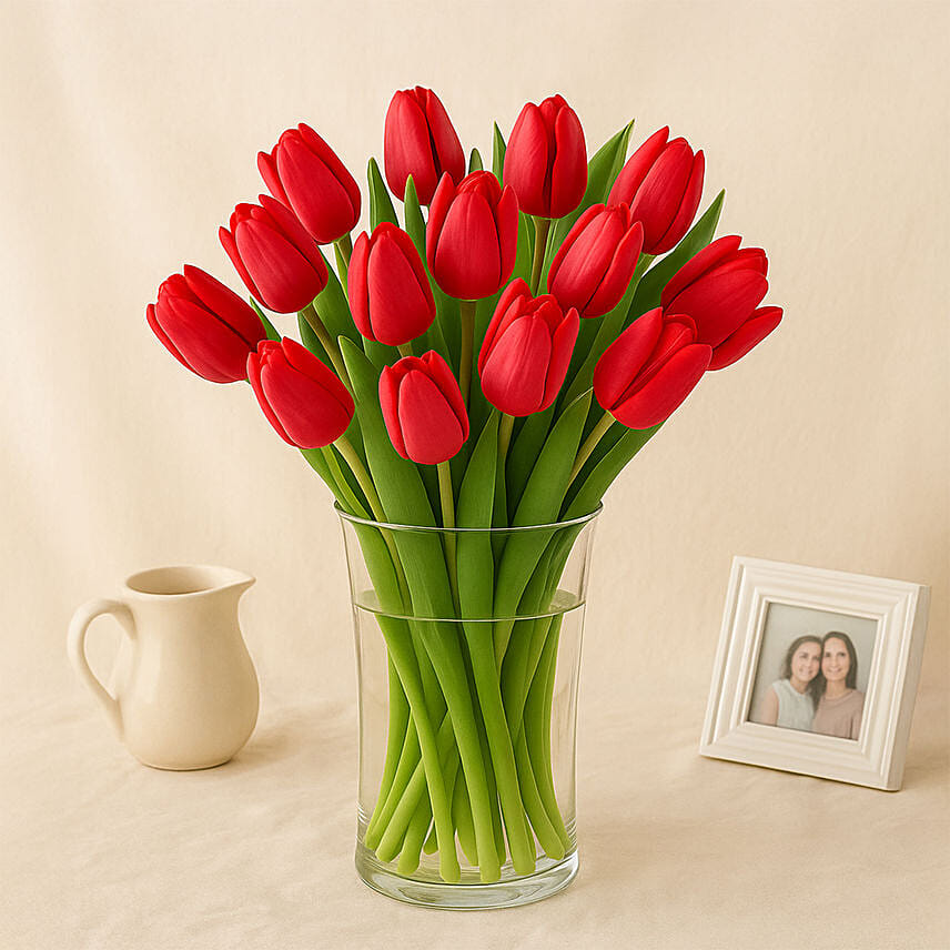 20 Red Tulip Arrangement 20 Red Tulip Arrangement: Tulips