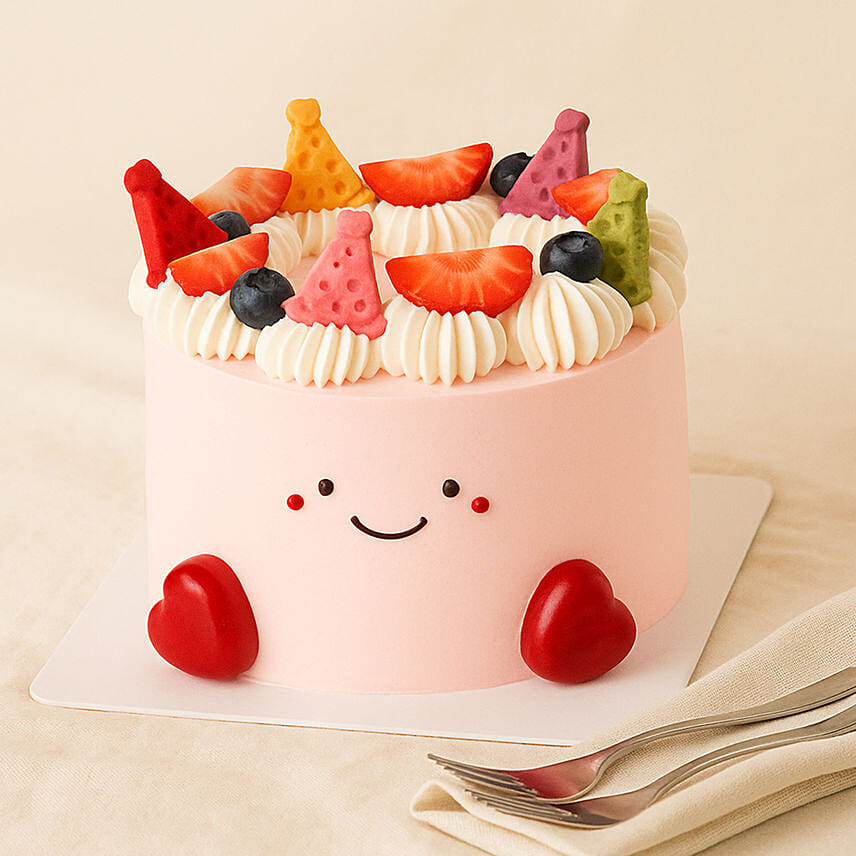 Jellycat Theme Cake with Fresh Fruits & Cream Jellycat Theme Cake with Fresh Fruits & Cream: