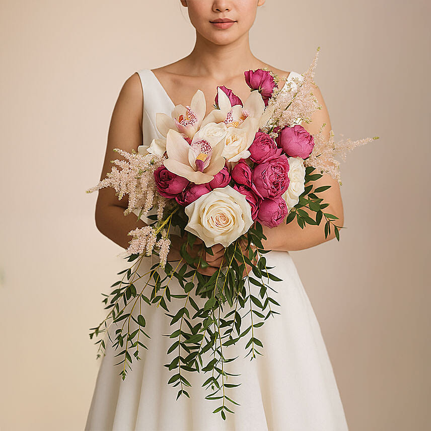 Luxury Pink & White Flowers Bridal Bouquet Luxury Pink & White Flowers Bridal Bouquet: Wedding Flowers
