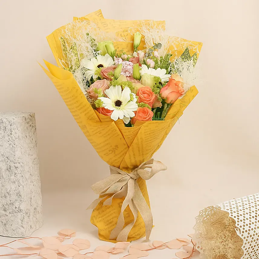 Glamorous Blooms Bouquet: Thank You Gifts Singapore