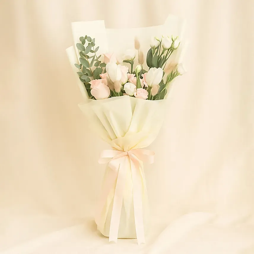 Serene Mixed Flower Bouquet: Birthday Bouquets
