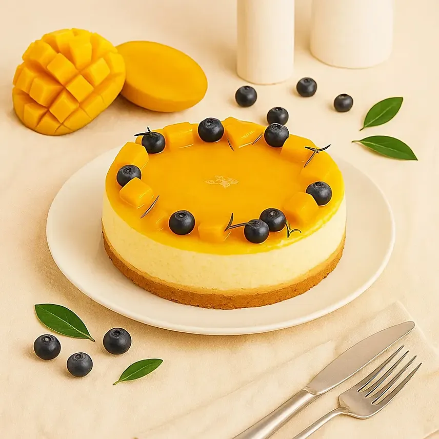 Mango Cheese Cake 6 Inches: Fresh Fruit Cakes