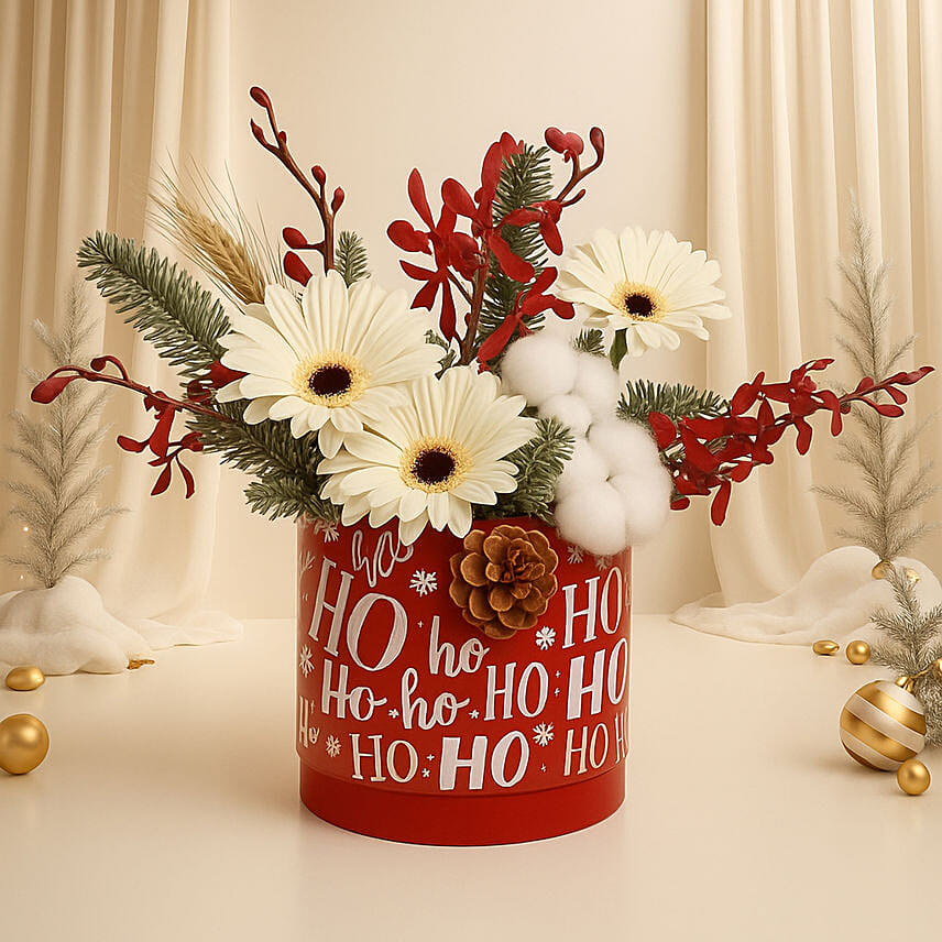 Ho Ho Ho Flower Box: Christmas Flowers