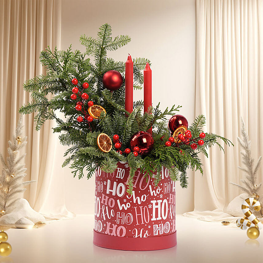 Christmas Glow Flowers Arrangement: Christmas Flowers