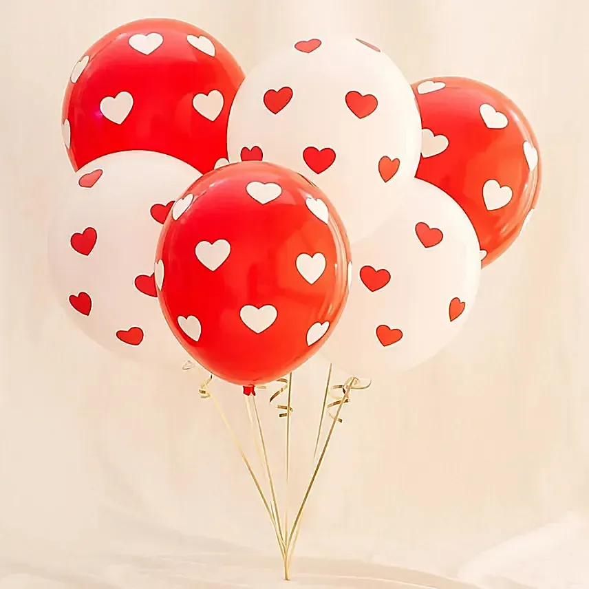 Heart Printed Latex Balloons: Balloons