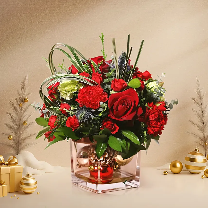 Decorative Xmas Floral Vase: Christmas Gifts Singapore