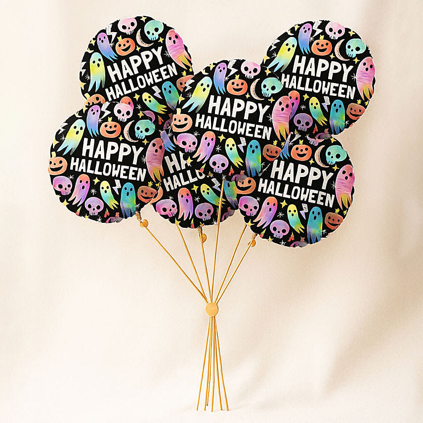 Halloween Round Foil Balloon Bunch of 6: Halloween Gifts