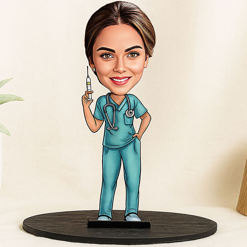 Personalised Nurse Caricature for Her: Nurses Day Gift Ideas