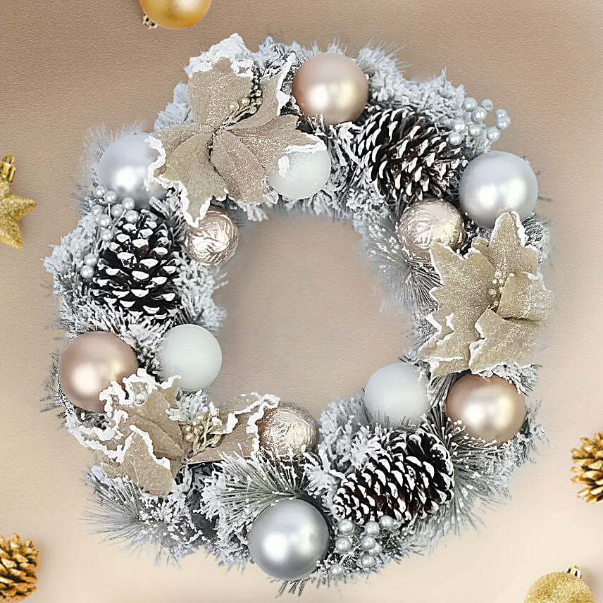Christmas Sparkle Wreath Silver Colour: Christmas Wreaths