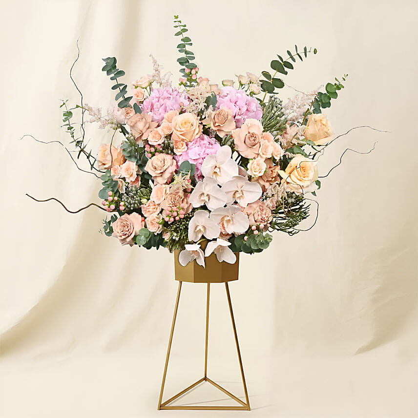 Celebration Pastel Flowers Stand: Grand Opening Flower Stand