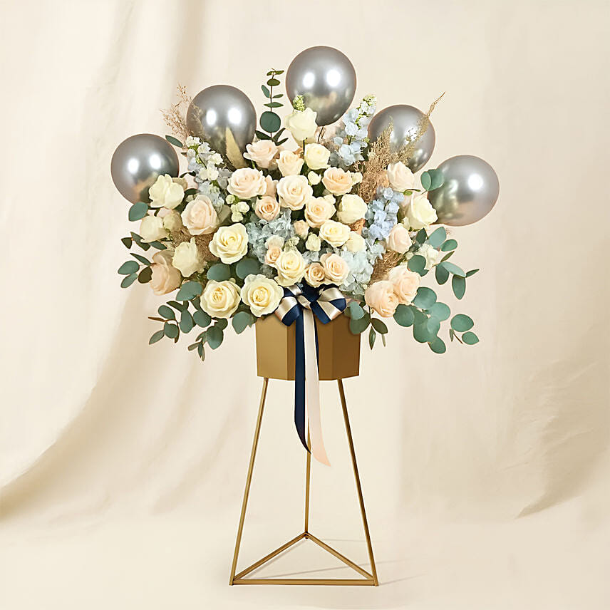 The Flowers & Balloons Stand: Grand Opening Flower Stand