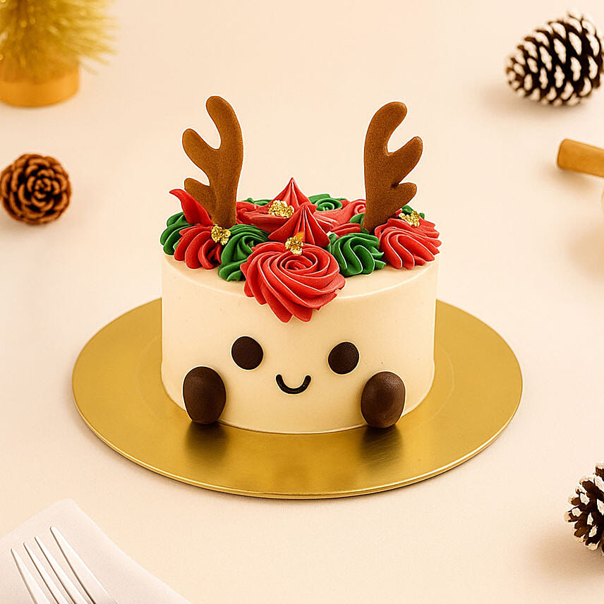 Jolly Christmas Jellycat Vanilla Raspberry Cake: Cake Delivery Singapore