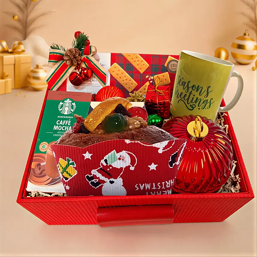 Cozy Xmas Coffee Gift Set Box: Chocolate Hampers