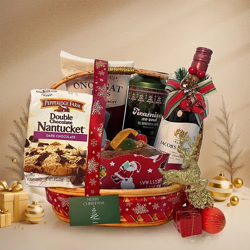 Christmas Snacks & Drinks Celebration Hamper: Christmas Gifts Singapore