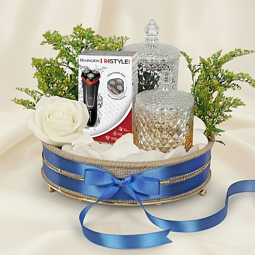 Remington R4000 Rotary Shaver with Elegant Floral Tray Combo: Combo Gifts