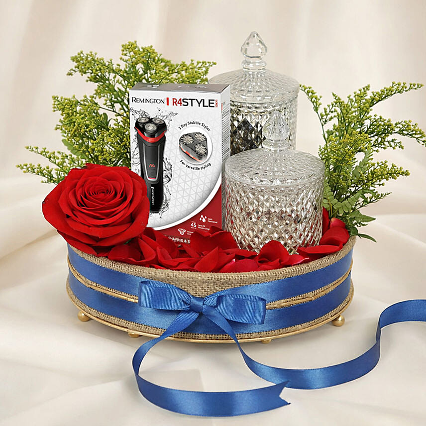 Remington R4000 Rotary Shaver with Elegant Floral Tray Combo: Valentine's Combo Gifts