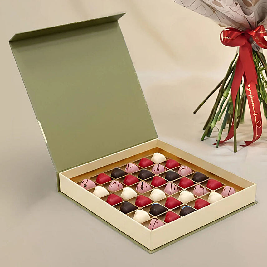 Carnation n Red Roses Bouquet with Chocolates Delivery in Singapore ...