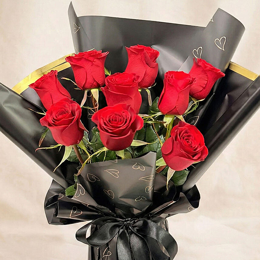 Love 9 Red Roses Bouquet Delivery in Singapore - FNP SG