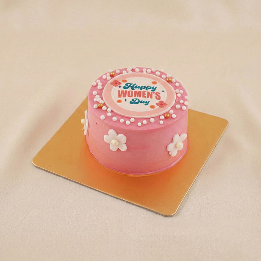Women&rsquo;s Day Floral Delight Cake: Women's Day Gifts