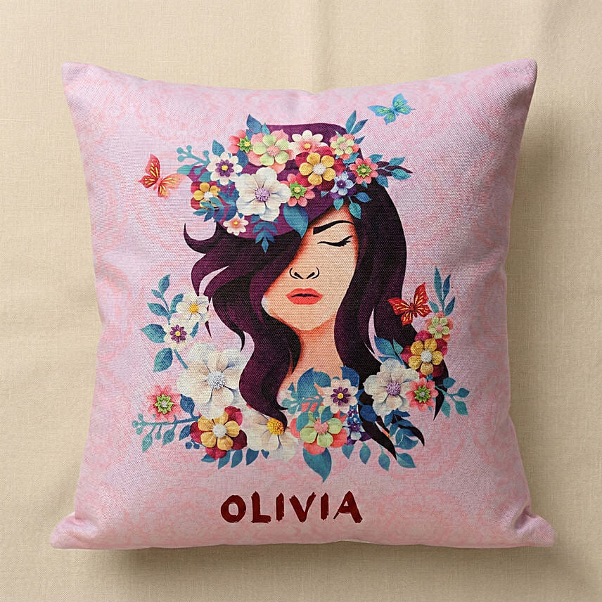 Beautiful You Personalised Name Cushion: International Women's Day Gifts