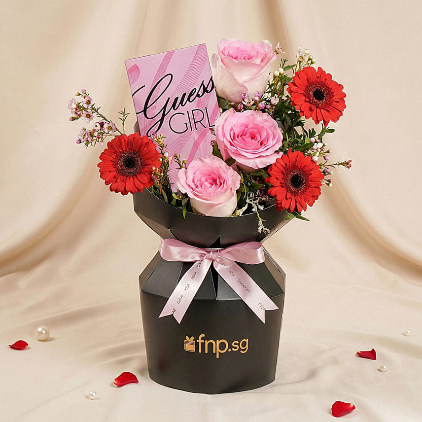 Eleganct Bloom and Pefume Gift Set For Her: Women's Day Gifts