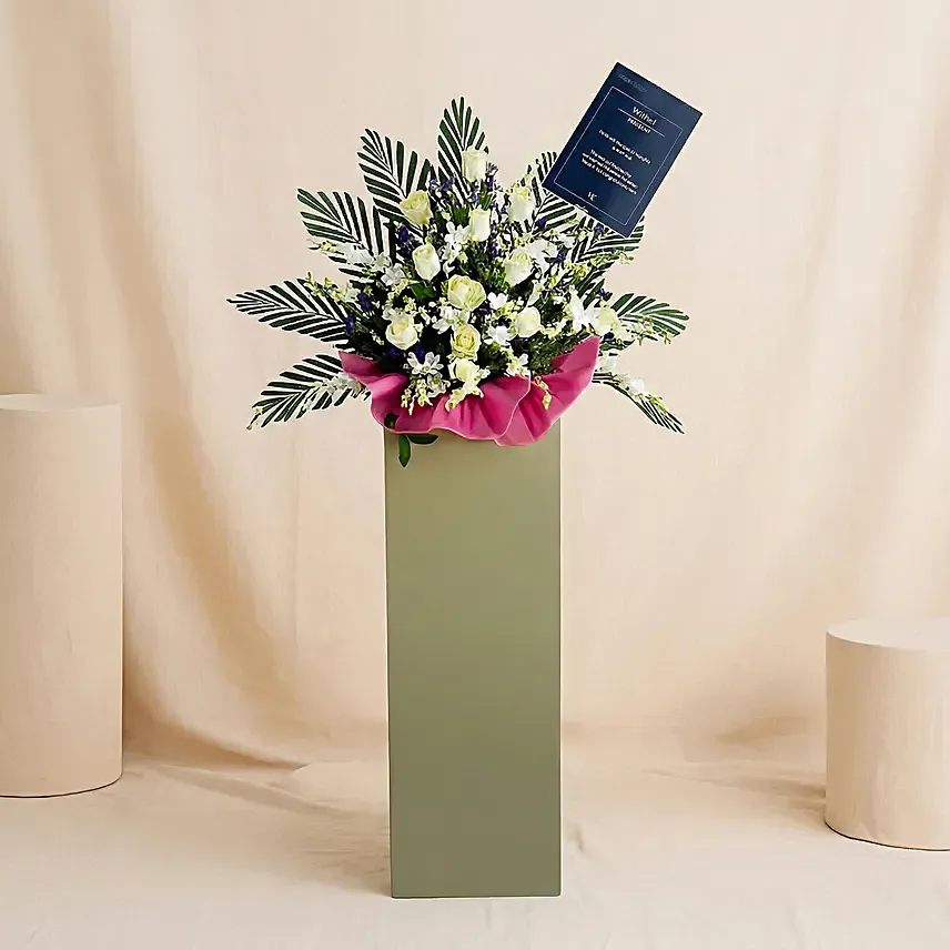 Forever Condolence Mixed Flowers: Condolence Flower Stands