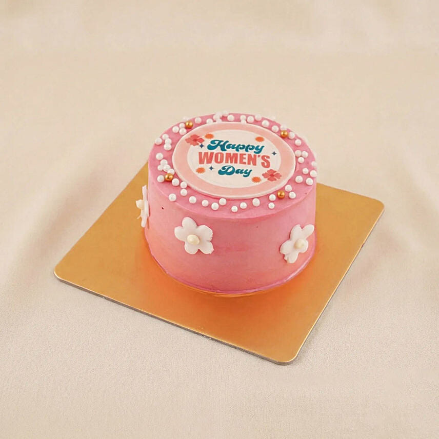 Women&rsquo;s Day Floral Delight Cake: International Women's Day Gifts