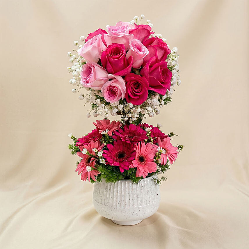 Mesmerised Pink Flower: Newborn Gifts Singapore